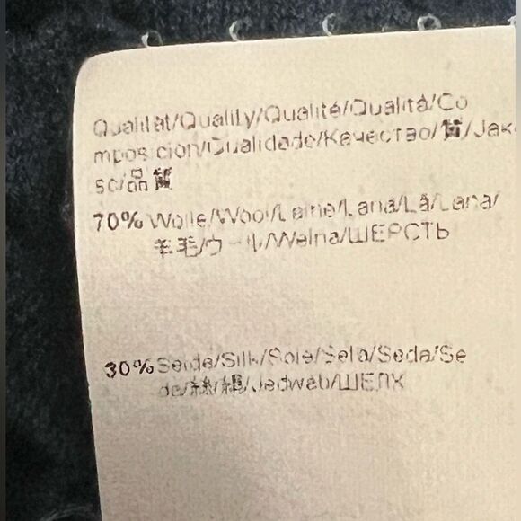 Hugo Boss Smocked Wool/Silk (80/20) Long Sleeve Dark Teal Knit Top Women Size XS - Picture 6 of 7